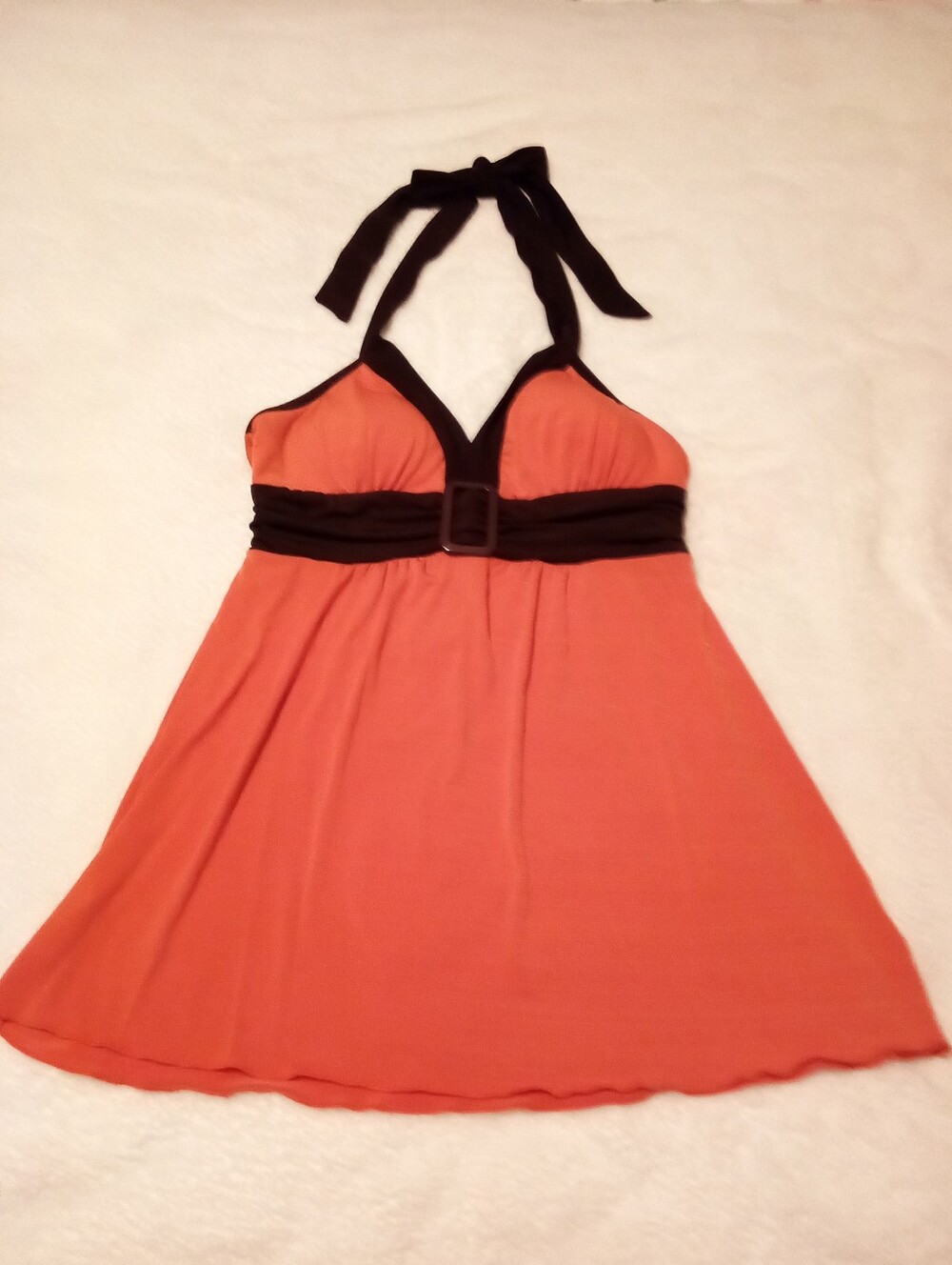 Orange & Brown Halter Top